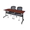 Kobe Rectangle FlipTop Table, 72" W, 29" H, Laminate Top, Cherry MKFTM7224CH23BK - alternate 1